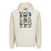 Oatmeal Heather god says  am autism Premium Hoodie - MaliasSmallBusiness