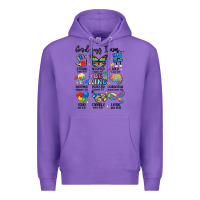 Purple god says  am autism Premium Hoodie - MaliasSmallBusiness