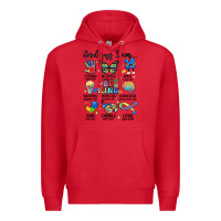 Red god says  am autism Premium Hoodie - MaliasSmallBusiness