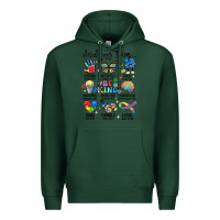 Sports Green god says  am autism Premium Hoodie - MaliasSmallBusiness