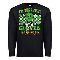 Black i'm the cutest clover in the patch artiststas Premium Sweatshirt - Artiststas