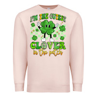 Pale Pink i'm the cutest clover in the patch artiststas Premium Sweatshirt - Artiststas