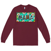 Burgundy Turquoise and Daisy Mama Long Sleeve Tee - RanaPortraitStore