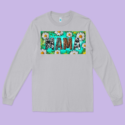 Long Sleeve Tee Turquoise and Daisy Mama