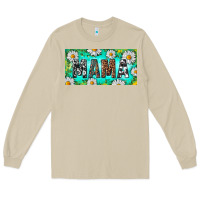Mushroom Turquoise and Daisy Mama Long Sleeve Tee - RanaPortraitStore