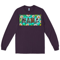 Plum Turquoise and Daisy Mama Long Sleeve Tee - RanaPortraitStore