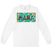 White Turquoise and Daisy Mama Long Sleeve Tee - RanaPortraitStore