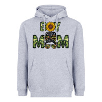 Heather Grey boy mom Heavyweight Hoodie - CowhideDigitalArt