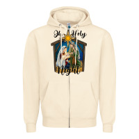 Sandshell oh holy night holy family Zipper Hoodie - RanaPortraitStore