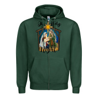 Sports Green oh holy night holy family Zipper Hoodie - RanaPortraitStore
