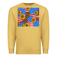 Antique Gold basic sunflower and leopard Premium Sweatshirt - AdoDesignShop