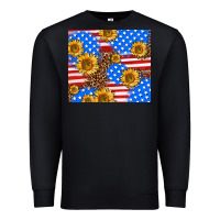 Black basic sunflower and leopard Premium Sweatshirt - AdoDesignShop