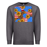 Charcoal Heather basic sunflower and leopard Premium Sweatshirt - AdoDesignShop