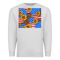 Dove Grey basic sunflower and leopard Premium Sweatshirt - AdoDesignShop