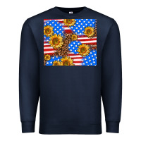 Navy basic sunflower and leopard Premium Sweatshirt - AdoDesignShop