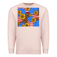 Pale Pink basic sunflower and leopard Premium Sweatshirt - AdoDesignShop