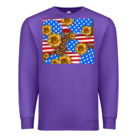 Purple basic sunflower and leopard Premium Sweatshirt - AdoDesignShop