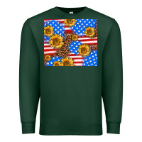 Sports Green basic sunflower and leopard Premium Sweatshirt - AdoDesignShop