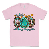 Bubblegum Pink with god all things are possible gemstone Classic Tee - Zillion Design Studio