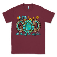 Burgundy with god all things are possible gemstone Classic Tee - Zillion Design Studio