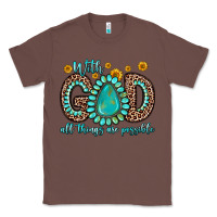 Chestnut with god all things are possible gemstone Classic Tee - Zillion Design Studio