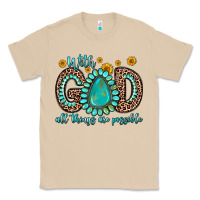 Mushroom with god all things are possible gemstone Classic Tee - Zillion Design Studio