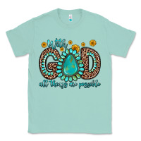 Seafoam with god all things are possible gemstone Classic Tee - Zillion Design Studio