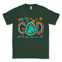 Sports Green with god all things are possible gemstone Classic Tee - Zillion Design Studio