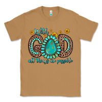 Toasted Coconut with god all things are possible gemstone Classic Tee - Zillion Design Studio