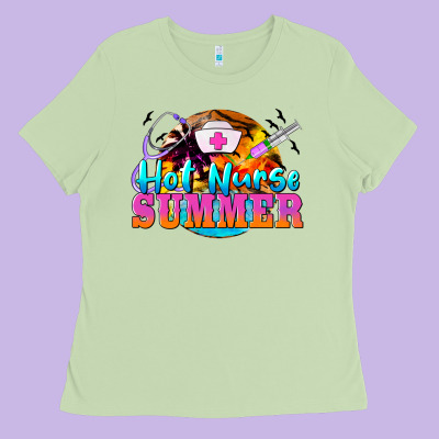 Hot Nurse Summer Ladies Tee Designed By Barkaloodesign