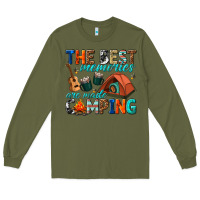 Army Green the best memories are made camping Long Sleeve Tee - texasbilliewilder