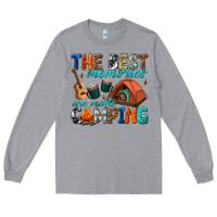 Heather Grey the best memories are made camping Long Sleeve Tee - texasbilliewilder