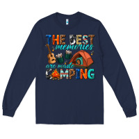 Navy the best memories are made camping Long Sleeve Tee - texasbilliewilder