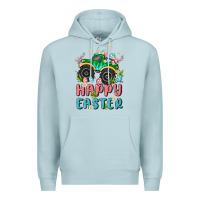 Blue Mist easter monster truck Premium Hoodie - MaliasSmallBusiness