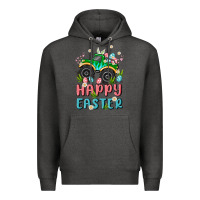 Charcoal Heather easter monster truck Premium Hoodie - MaliasSmallBusiness