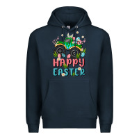 Navy easter monster truck Premium Hoodie - MaliasSmallBusiness