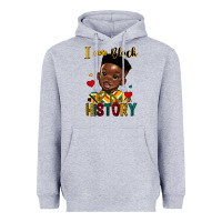 Heather Grey i am black history black boy Heavyweight Hoodie - HRA Design Shop