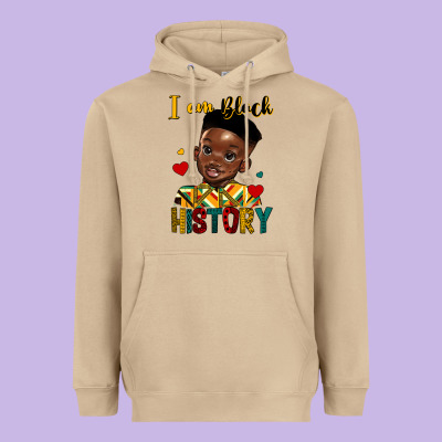 I Am Black History Black Boy Heavyweight Hoodie Designed By Hra Design Shop