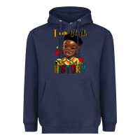 Navy i am black history black boy Heavyweight Hoodie - HRA Design Shop