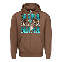 Chestnut mama mama mama Zipper Hoodie - texasbilliewilder