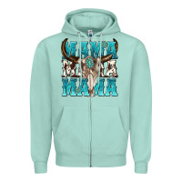 Seafoam mama mama mama Zipper Hoodie - texasbilliewilder