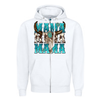 White mama mama mama Zipper Hoodie - texasbilliewilder