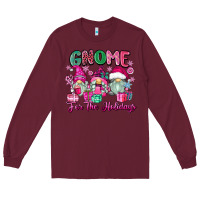 Burgundy gnome for the holidays Long Sleeve Tee - Zillion Design Studio