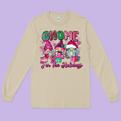 Long Sleeve Tee gnome for the holidays