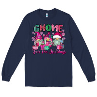 Navy gnome for the holidays Long Sleeve Tee - Zillion Design Studio