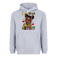 Heather Grey i am black history Heavyweight Hoodie - HRA Design Shop