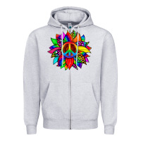 Heather Grey pride sunflower Zipper Hoodie - Zillion Design Studio