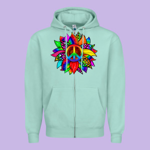 Pride Sunflower Zipper Hoodie Designed By Zillion Design Studio