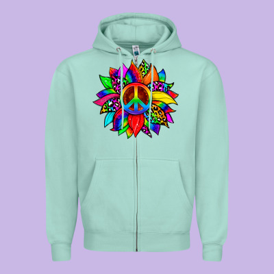 Pride Sunflower Zipper Hoodie Designed By Zillion Design Studio