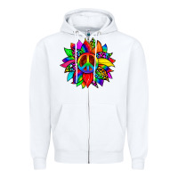 White pride sunflower Zipper Hoodie - Zillion Design Studio